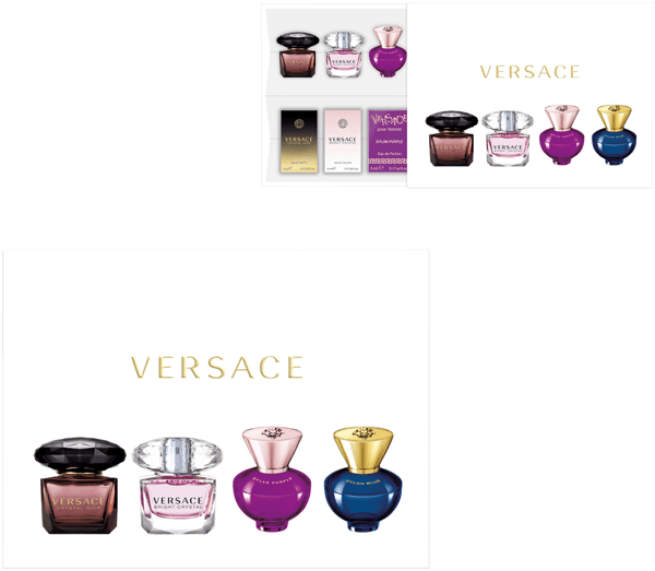 Versace Miniaturen Set = 4 x 5 ml EdT Nat Spray / EdP Nat. Spray