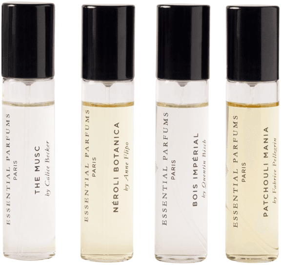 ESSENTIAL PARFUMS Travel EdP Set 4 x 10 ml Bois Imperial  The Musc  Patchouli Mania  Neroli Botanica