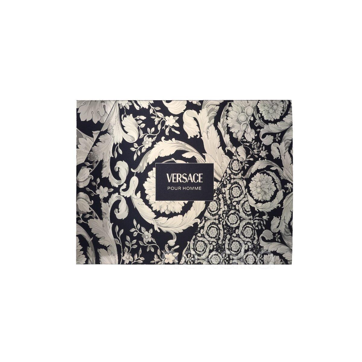 Versace Pour Homme Giftset Edt Spray 100ml/Edt Spray 10ml/Black Trousse 110 ml
