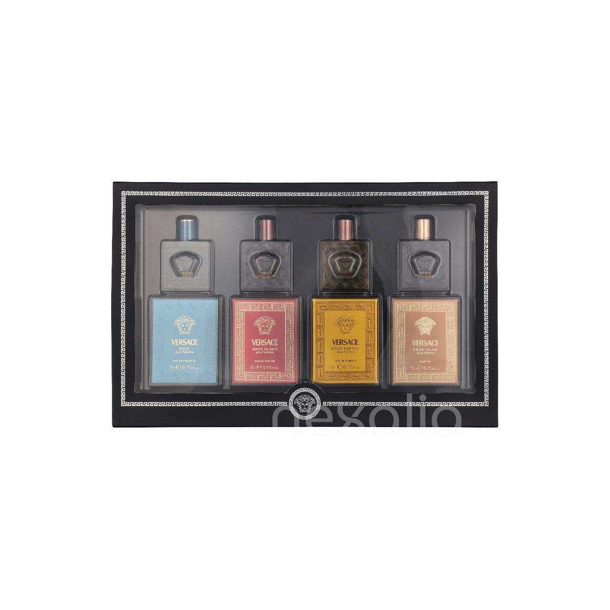 Versace Miniature Set Men 4x5ml - Eros Najim Parfum/Eros Energy Edp/Eros Edt/Eros Flame Edp 20 ml