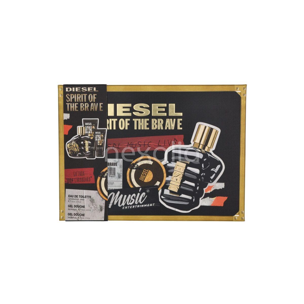 Diesel Spirit Of The Brave Pour Homme Giftset Edt Spray 125ml/Shower Gel 100ml/Shower Gel 50ml 275 ml